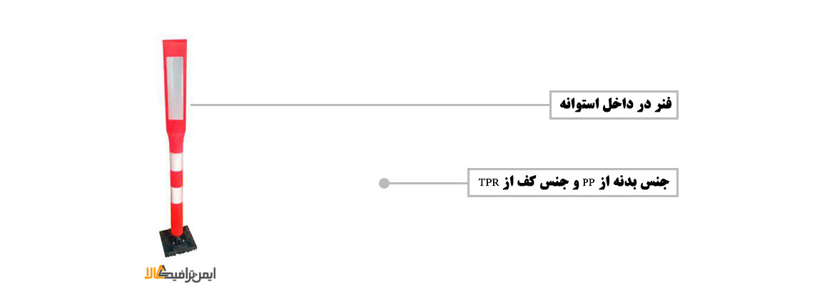 استوانه ایمنی فنردار , سیلندر ترافیکی , تجهیزات ترافیکی شهری , استوانه ترافیکی , جداکننده های ترافیکی