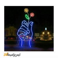 آذین بندی خیابان طرح دست و گل