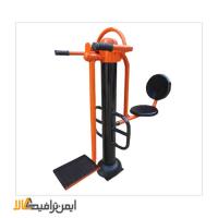 ست ورزشی پارکی دوکاره - دستگاه گام زن و پرس پا