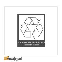 علامت بازیافت ظروف و قوطی های یکبار مصرف فلزی