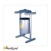سطل زباله فلزی پارکی پایه دار