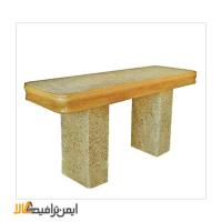نیمکت بتنی طرح چوب