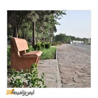 نیمکت پشتی دار لبه نیم گرد