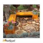 نیمکت چوبی باغی