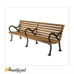 نیمکت چوبی باغ پایه فلزی