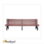 نیمکت چوبی حیاط پایه فلزی