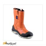 پوتین حفاری با چرم قهوه ای