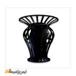 سطل زباله فلزی پایه دار